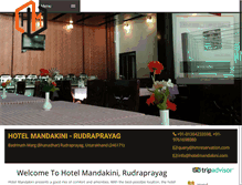 Tablet Screenshot of hotelmandakini.com